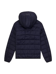 Lyle & Scott Navy Blue Boys Padded Hooded Jacket - Image 6 of 6