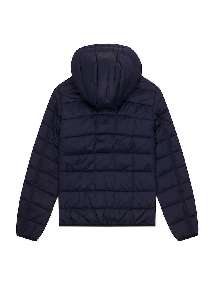 Lyle & Scott Navy Blue Boys Padded Hooded Jacket - Image 6 of 6 Lyle & Scott Navy Blue Boys Padded Hooded Jacket - Image 6 of 6