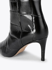 Черный - KG Kurt Geiger кожаные сапоги на коленях с принтом крокодиловой кожи - Изображение 4 4