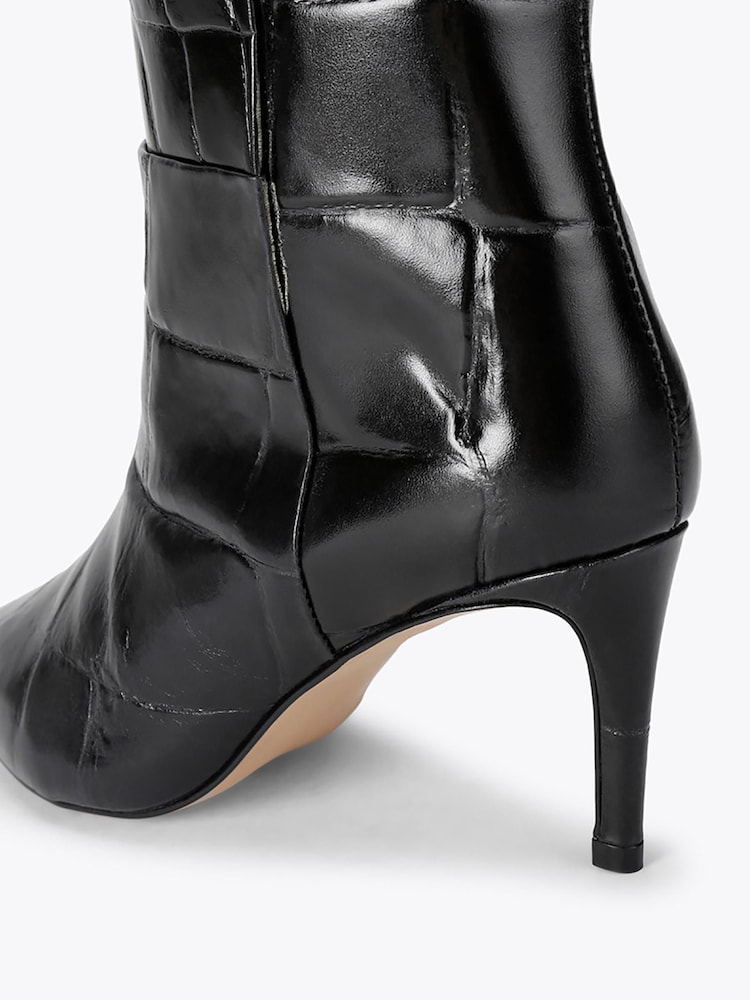 Черный - KG Kurt Geiger кожаные сапоги на коленях с принтом крокодиловой кожи - Изображение 4 4 Черный - KG Kurt Geiger кожаные сапоги на коленях с принтом крокодиловой кожи - Изображение 4 4