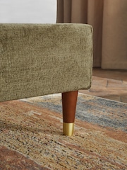 Plush Chenille Moss Green Flinton Upholstered Bed Frame - Image 3 of 6