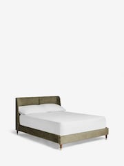 Plush Chenille Moss Green Flinton Upholstered Bed Frame - Image 5 of 6