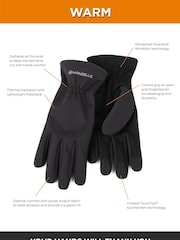 Totes Black Ladies Manzella Warm Gloves - Image 4 of 4
