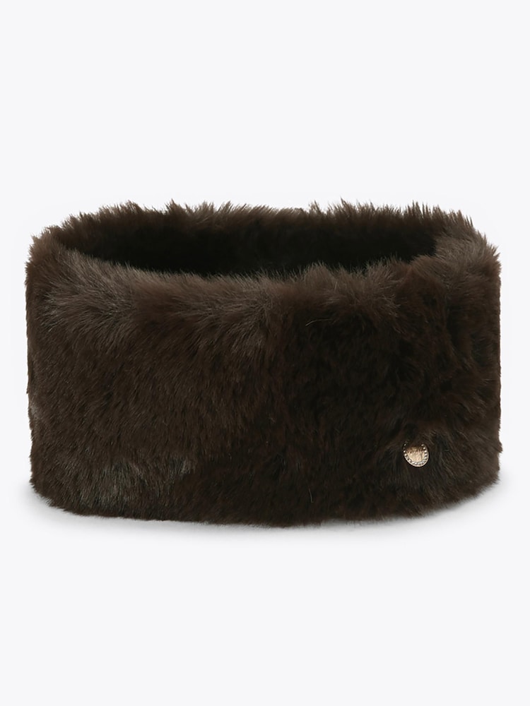 Marron chocolat - Carvela Fur Headband - Image 1 de 2