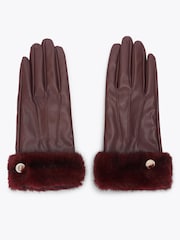 Rouge - Gants de fourrure Carvela - Image 1 de 3