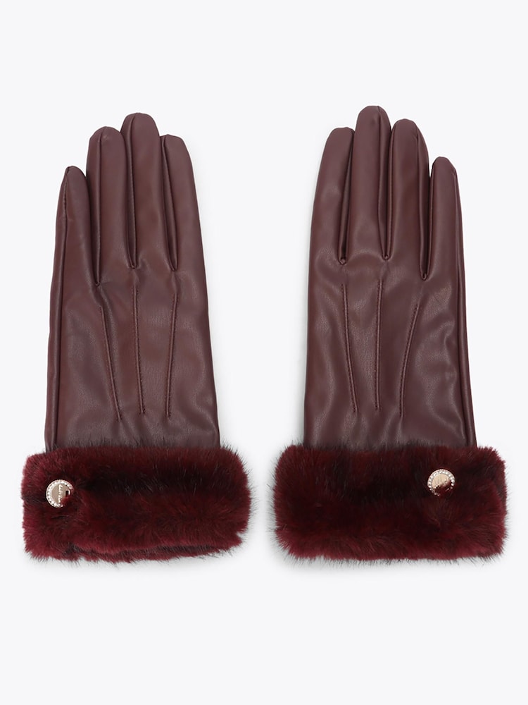 Rouge - Gants de fourrure Carvela - Image 1 de 3 Rouge - Gants de fourrure Carvela - Image 1 de 3