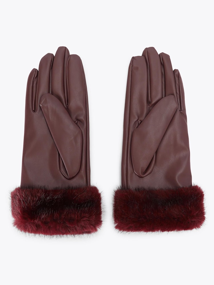 Rouge - Gants de fourrure Carvela - Image 2 de 3 Rouge - Gants de fourrure Carvela - Image 2 de 3