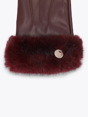 Rouge - Gants de fourrure Carvela - Image 3 de 3