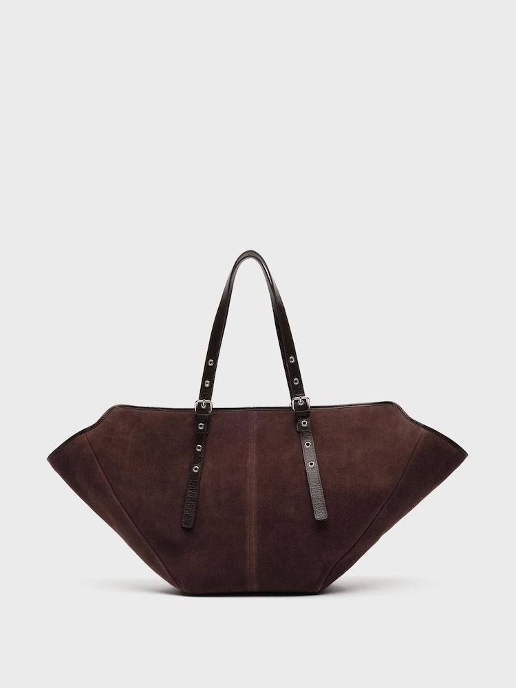 NÚNOO Brown Nora Suede Bag - Image 1 of 2 NÚNOO Brown Nora Suede Bag - Image 1 of 2