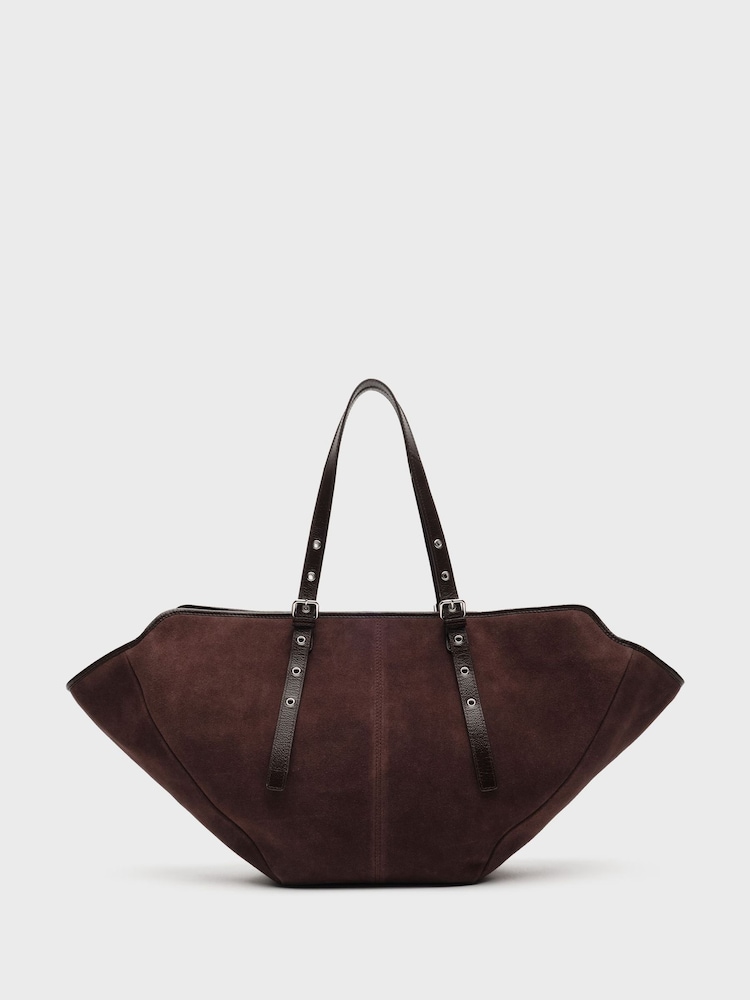 NÚNOO Brown Nora Suede Bag - Image 2 of 2 NÚNOO Brown Nora Suede Bag - Image 2 of 2