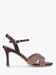 Carvela Brown Divine Embellished Heeled Sandals - Image 1 of 4