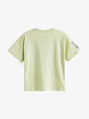 Lime Green/White Graffiti Relaxed Fit Graphic 100% Cotton Short Sleeve T-Shirts 3 Pack (3-16yrs) - Image 2 of 3