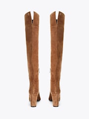 Carvela Brown Civita Suede Over The Knee Boots - Image 3 of 4