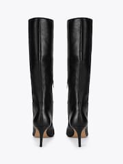KG Kurt Geiger Black Strict Leather Knee Boots - Image 2 of 4
