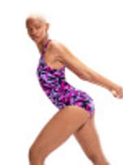 Speedo Purple Womens Hyper Boom All-Over Medalist Swimsuit - Image 3 of 10