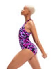 Speedo Purple Womens Hyper Boom All-Over Medalist Swimsuit - Image 4 of 10