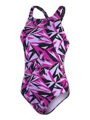 Speedo Purple Womens Hyper Boom All-Over Medalist Swimsuit - Image 8 of 10