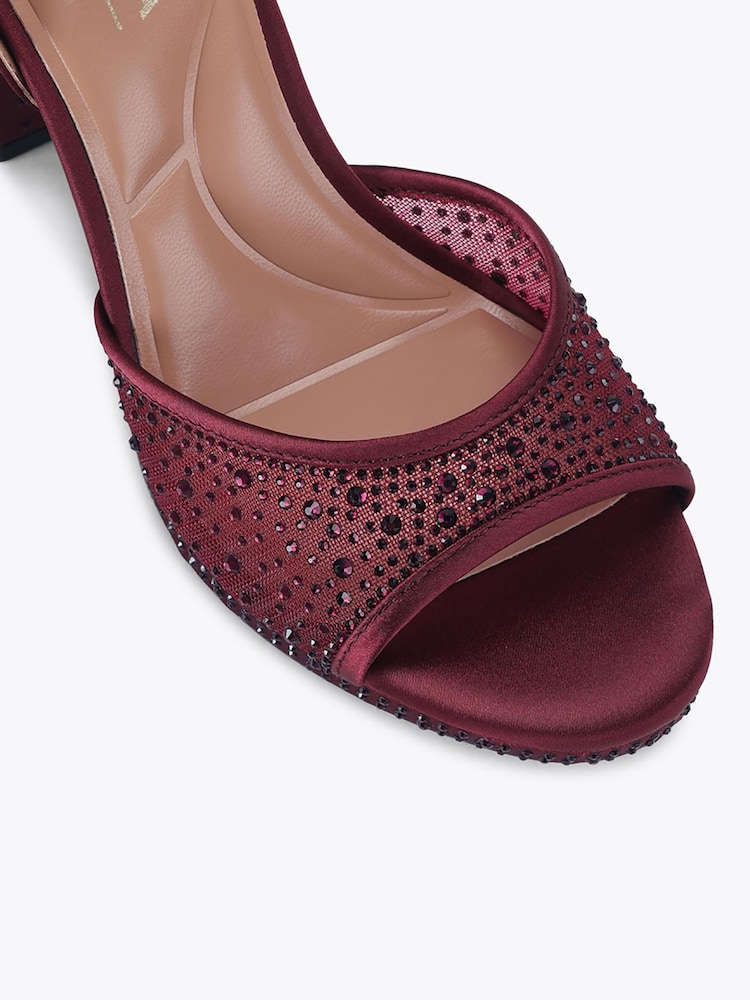 Carvela Red Lovebird Embellished Mesh Platform Heeled Sandals - Image 4 of 4 Carvela Red Lovebird Embellished Mesh Platform Heeled Sandals - Image 4 of 4