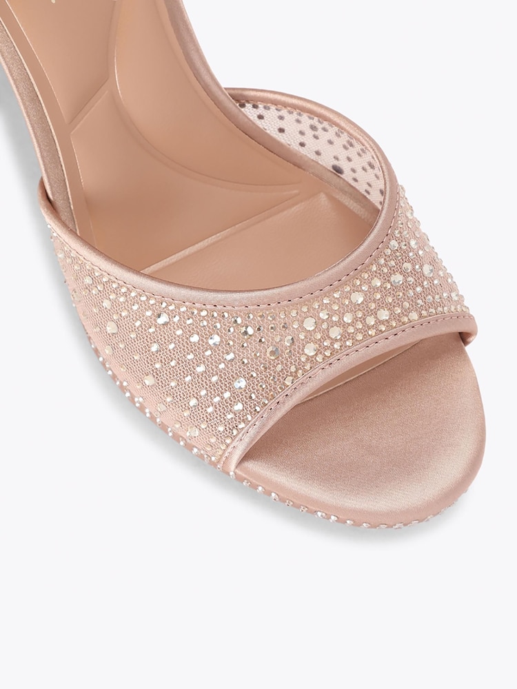Carvela Pink Lovebird Embellished Mesh Platform Heeled Sandals - Image 4 of 4 Carvela Pink Lovebird Embellished Mesh Platform Heeled Sandals - Image 4 of 4