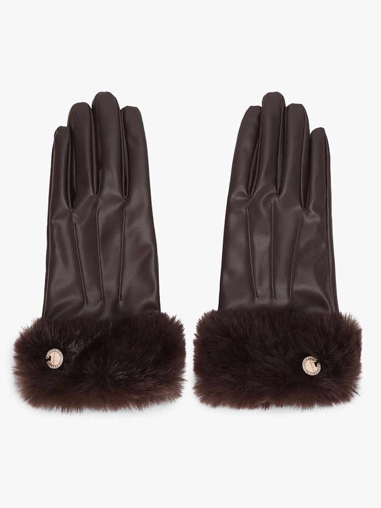 Marron chocolat - Gants de fourrure Carvela - Image 1 de 3 Marron chocolat - Gants de fourrure Carvela - Image 1 de 3