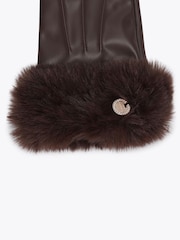 Marron chocolat - Gants de fourrure Carvela - Image 3 de 3