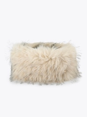 Carvela Cream Fur Headband - Image 1 of 2