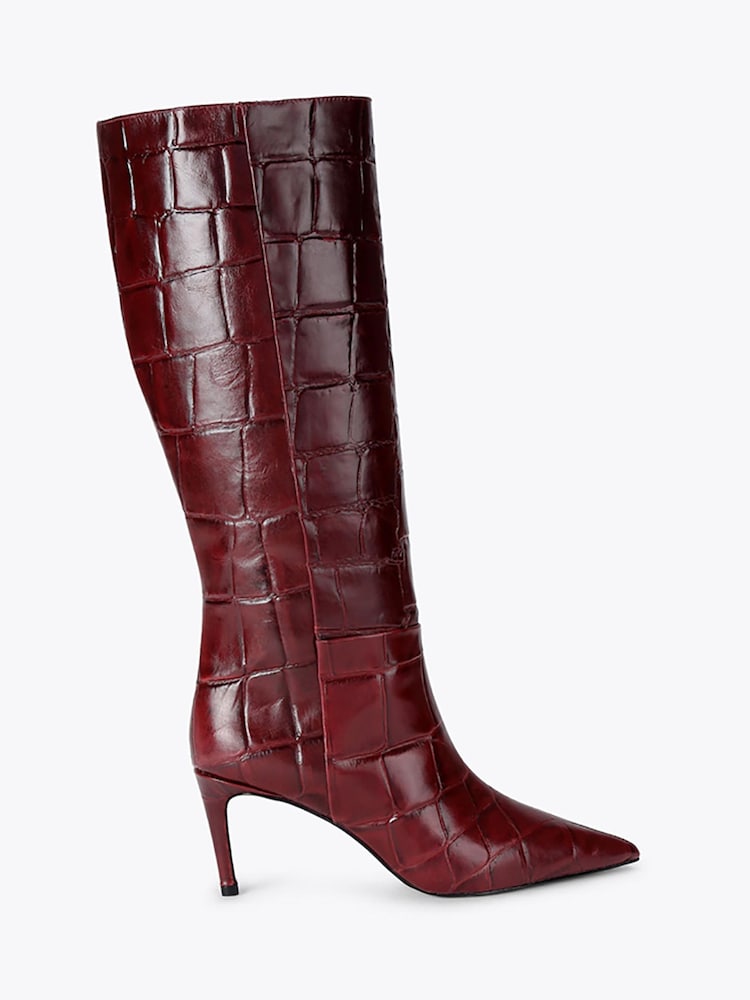 Красный - KG Kurt Geiger кожаные сапоги на коленях с принтом крокодиловой кожи - Изображение 1 4 Красный - KG Kurt Geiger кожаные сапоги на коленях с принтом крокодиловой кожи - Изображение 1 4