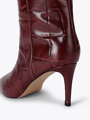 Красный - KG Kurt Geiger кожаные сапоги на коленях с принтом крокодиловой кожи - Изображение 4 4
