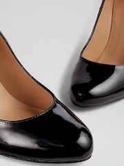 LK Bennett Black Stila Patent Leather Round Toe Courts - Image 2 of 5