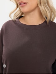 Қоңыр - Yours Curve Sweatshirt And Barrel Joggers Set - 6суретінің 4 суреті