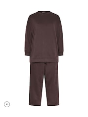 Қоңыр - Yours Curve Sweatshirt And Barrel Joggers Set - 6суретінің 5 суреті