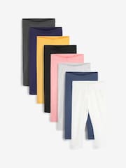 Multi 8 Pack Cotton Leggings (3mths-7yrs) - Image 1 of 11
