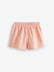 Lilac/Green/Peach 3 Pack Cotton Scallop Edge Shorts (3mths-7yrs) - Image 4 of 6