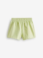 Lilac/Green/Peach 3 Pack Cotton Scallop Edge Shorts (3mths-7yrs) - Image 5 of 6