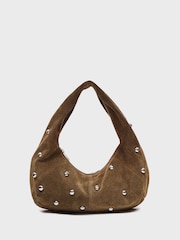 NÚNOO Green Small Alma Rivet Suede Bag - Image 1 of 3