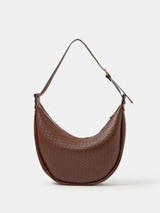 Accessorize Brown Woven Scoop Shoulder Bag - Image 1 of 2