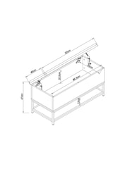 Oak Effect Bronx Storage Ottoman Bench - Image 8 of 8