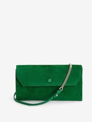 LK Bennett Green Dora Leather Clutch Bag - Image 2 of 4