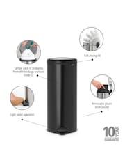 Brabantia Matt Black NewIcon 30L Pedal Bin - Image 6 of 6