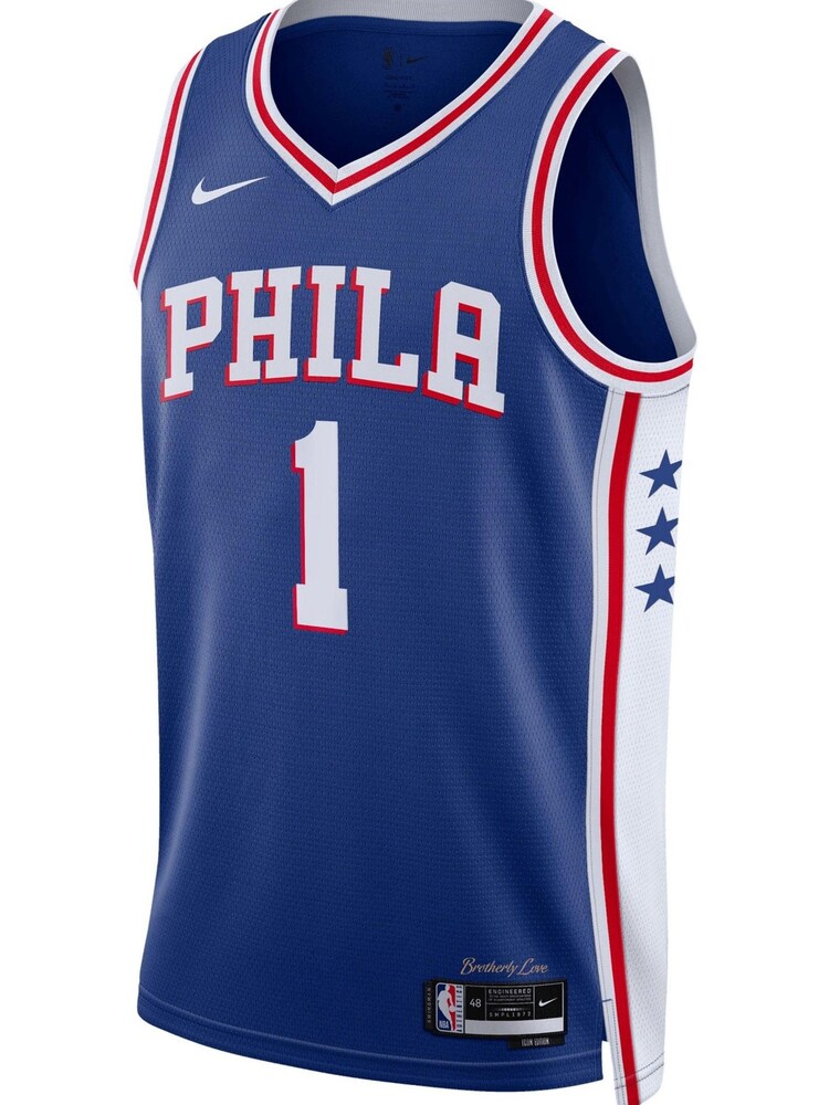 Nike Blue Philadelphia 76ers Icon Edition Swingman Jersey - Royal - James Harden Unisex - Image 2 of 3