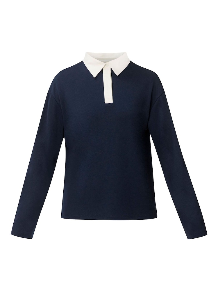 Sweaty Betty Blue Rugby Shirt - Image 6 of 6