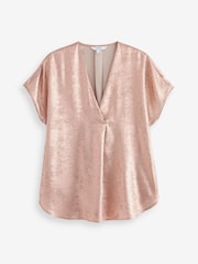 Rose Gold Short Sleeve Overhead Top - Image 5 of 6