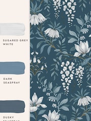 Laura Ashley Dark Seaspray Parterre 10M Wallpaper - Image 2 of 4