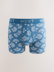 Blue Pattern Print A-Front Boxers 4 Pack - Image 2 of 6