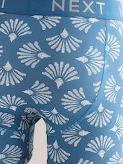 Blue Pattern Print A-Front Boxers 4 Pack - Image 4 of 6