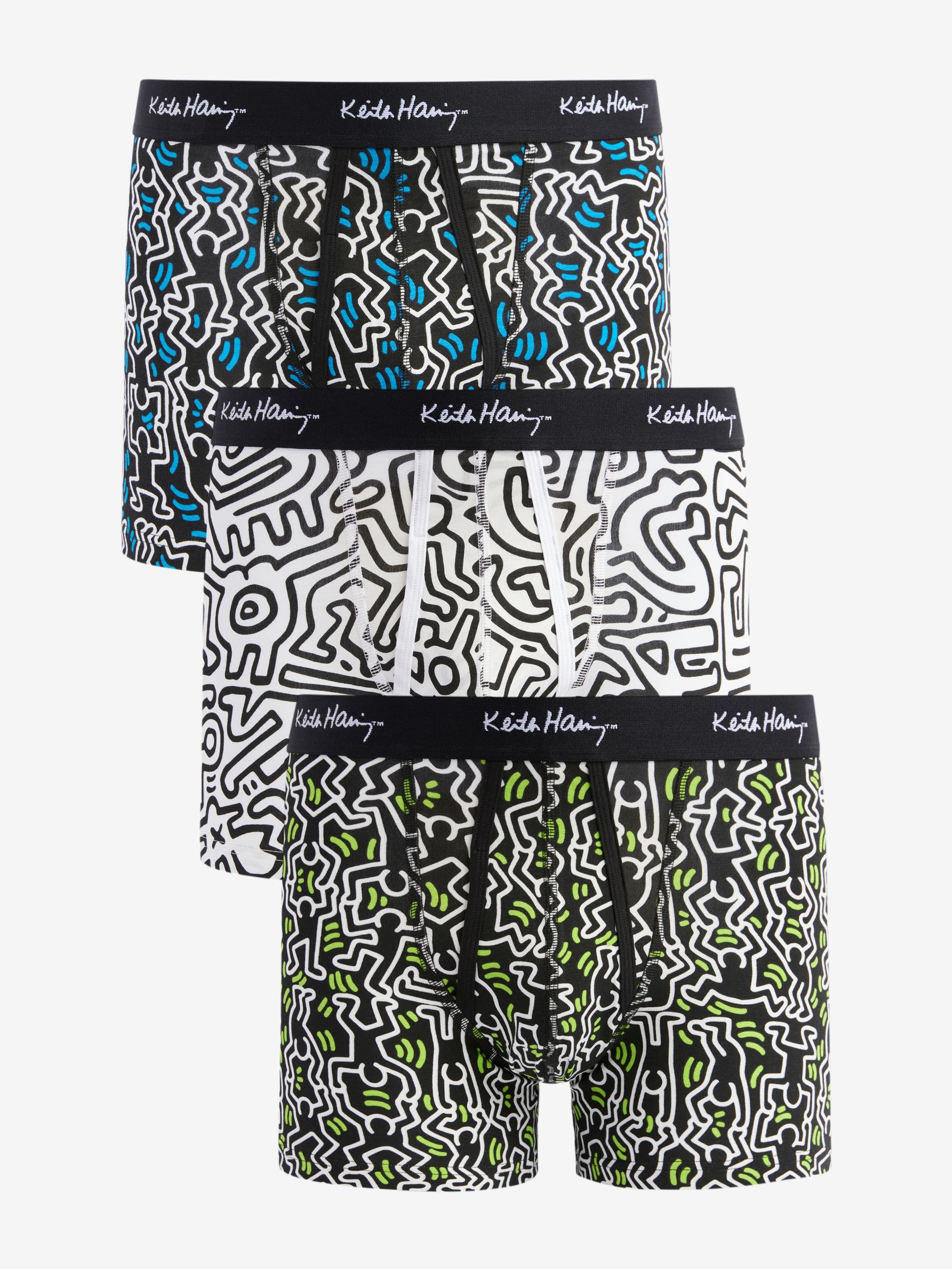 Buy Keith Haring Pattern Hipsters Boxers 3 Pack from Next Oman