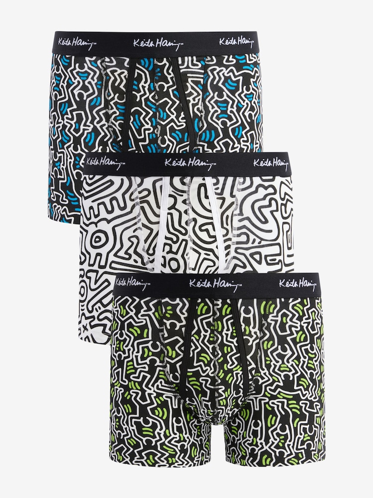Keith Haring Pattern Hipsters Boxers 3 Pack - Image 1 of 6