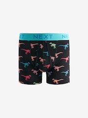 Black/Neon Dinosaur Animal A-Front Boxers 4 Pack - Image 2 of 7