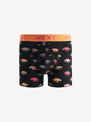 Black/Neon Dinosaur Animal A-Front Boxers 4 Pack - Image 5 of 7