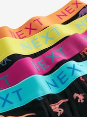 Black/Neon Dinosaur Animal A-Front Boxers 4 Pack - Image 7 of 7